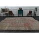 1970s Vintage Persian Handmade Wool Cotton Pink Area Rug 243x353