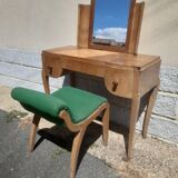 Art deco dressing table and its stool