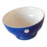 Blue bowl with white polka dots. Longchamp. France.