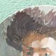 Impressionist portrait on sheet metal, elegant