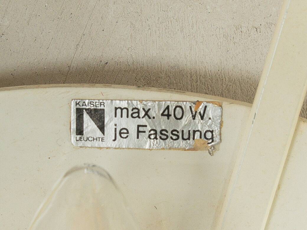 Wall and ceiling lamp Kaiser Leuchten 1970s ice glass
