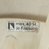 Wall and ceiling lamp Kaiser Leuchten 1970s ice glass