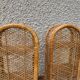 Pair of wicker rattan bookcases