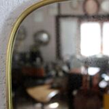 Asymmetrical mirror brass 60x31cm