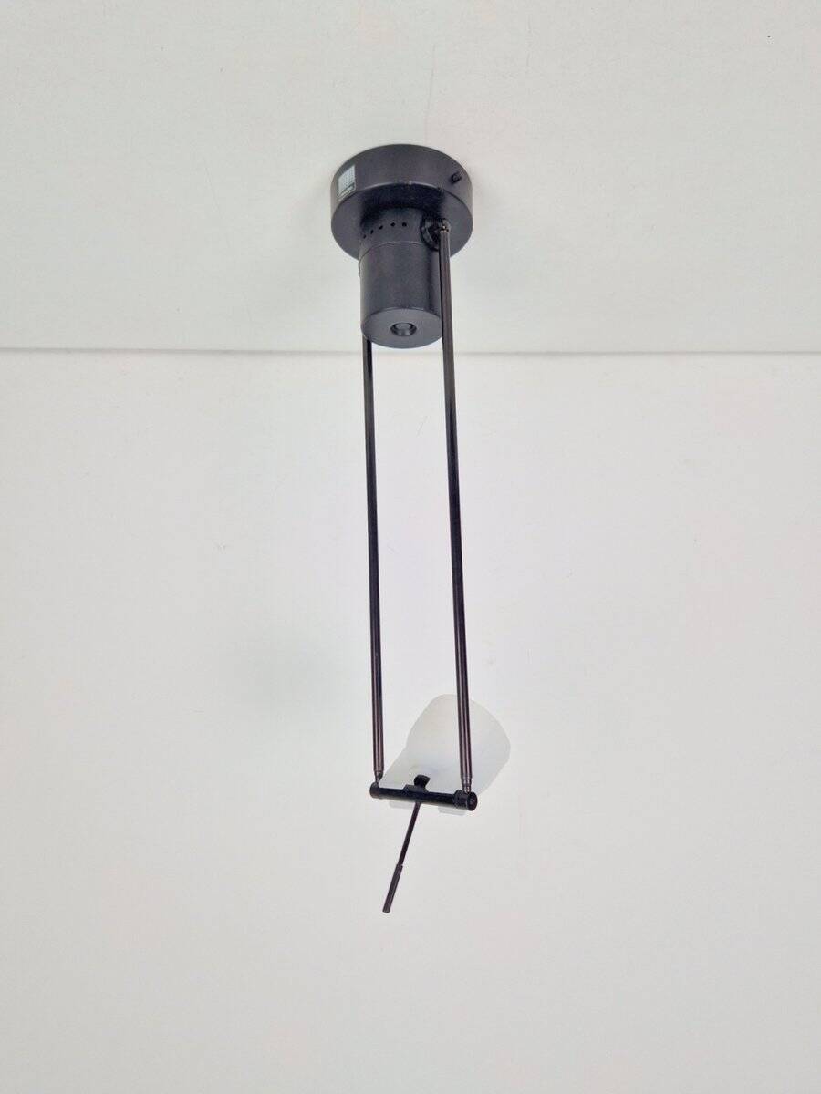 Vintage Pradina Telescopic Spotlight in White Glass, Italy, 1980