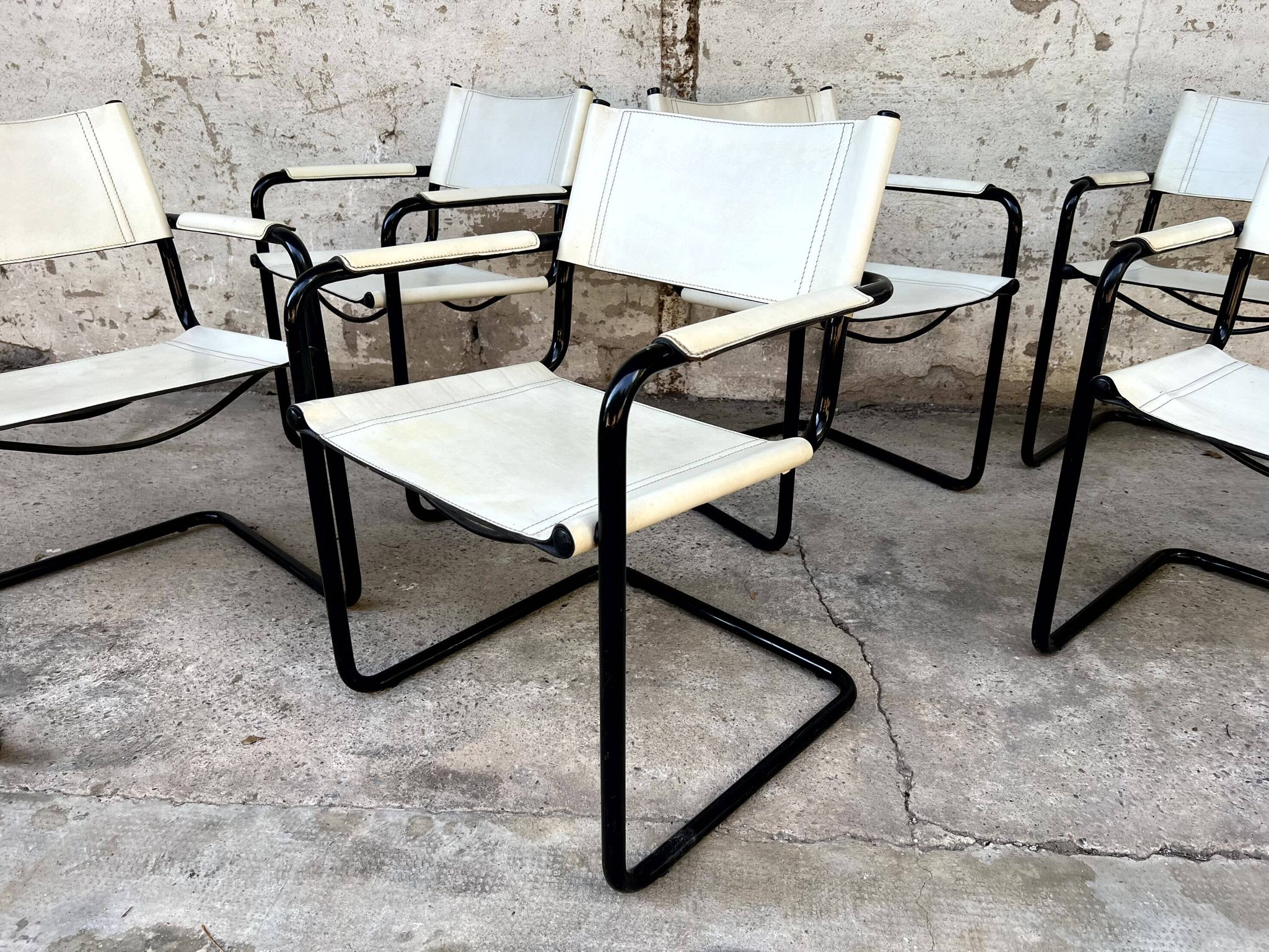 Serie de 6 chaises Mattego Grassi MG5 1970 vintage