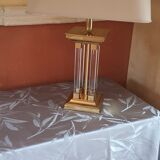 Plexiglas and brass lamp
