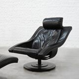 Swivel Lounge Chair and Ottoman by Takashi Okamura for Nelo Möbel Sweden