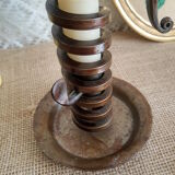 Spiral cellar rat candle holder - vintage