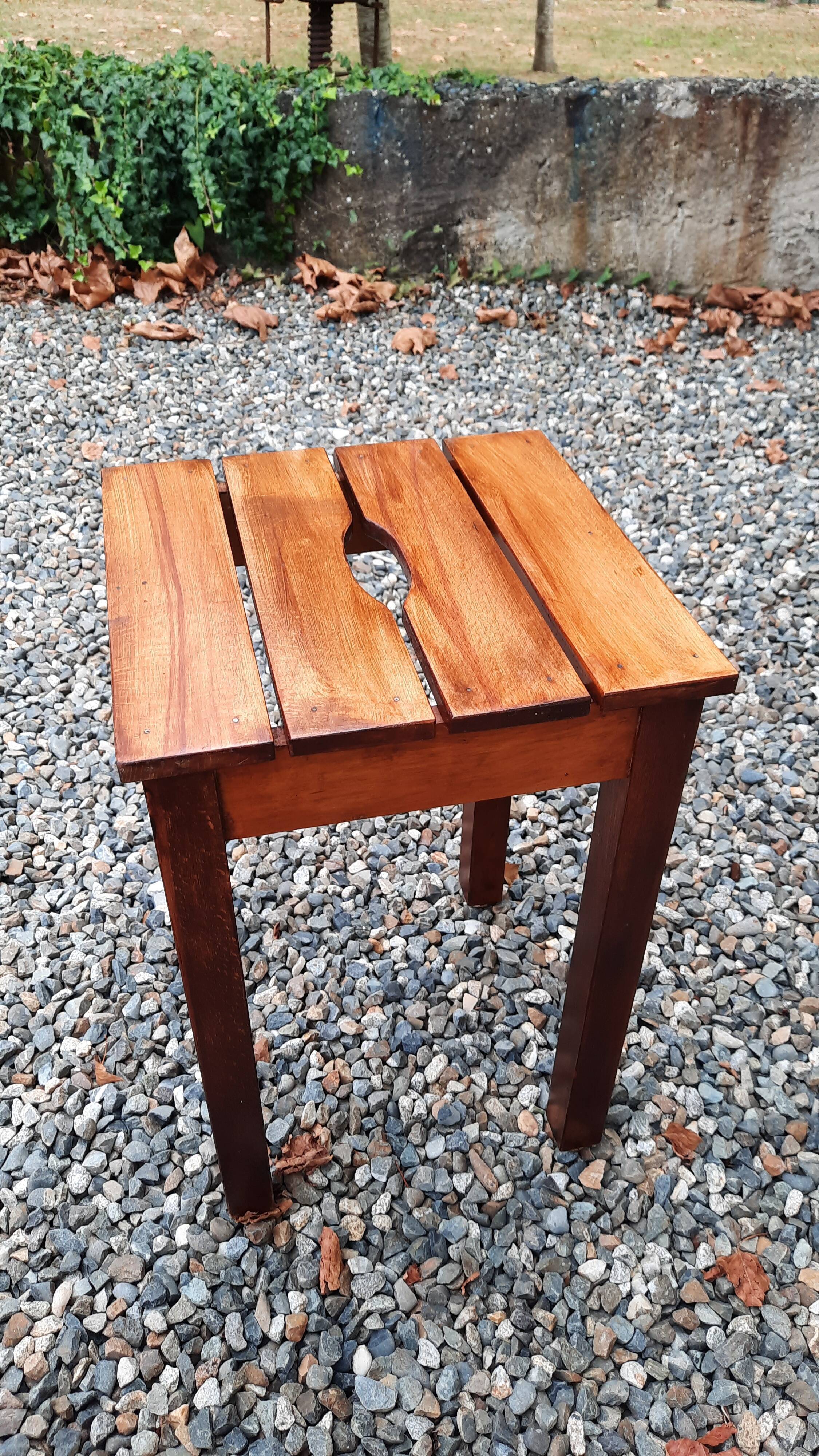 3 Wooden stools. (beech) slats and ease handle