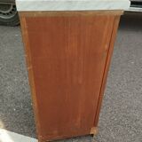 Meuble d'angle ancien style louis xvi plateau marbre