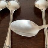 12 small silver metal spoons