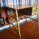 Louis Sognot rattan desk