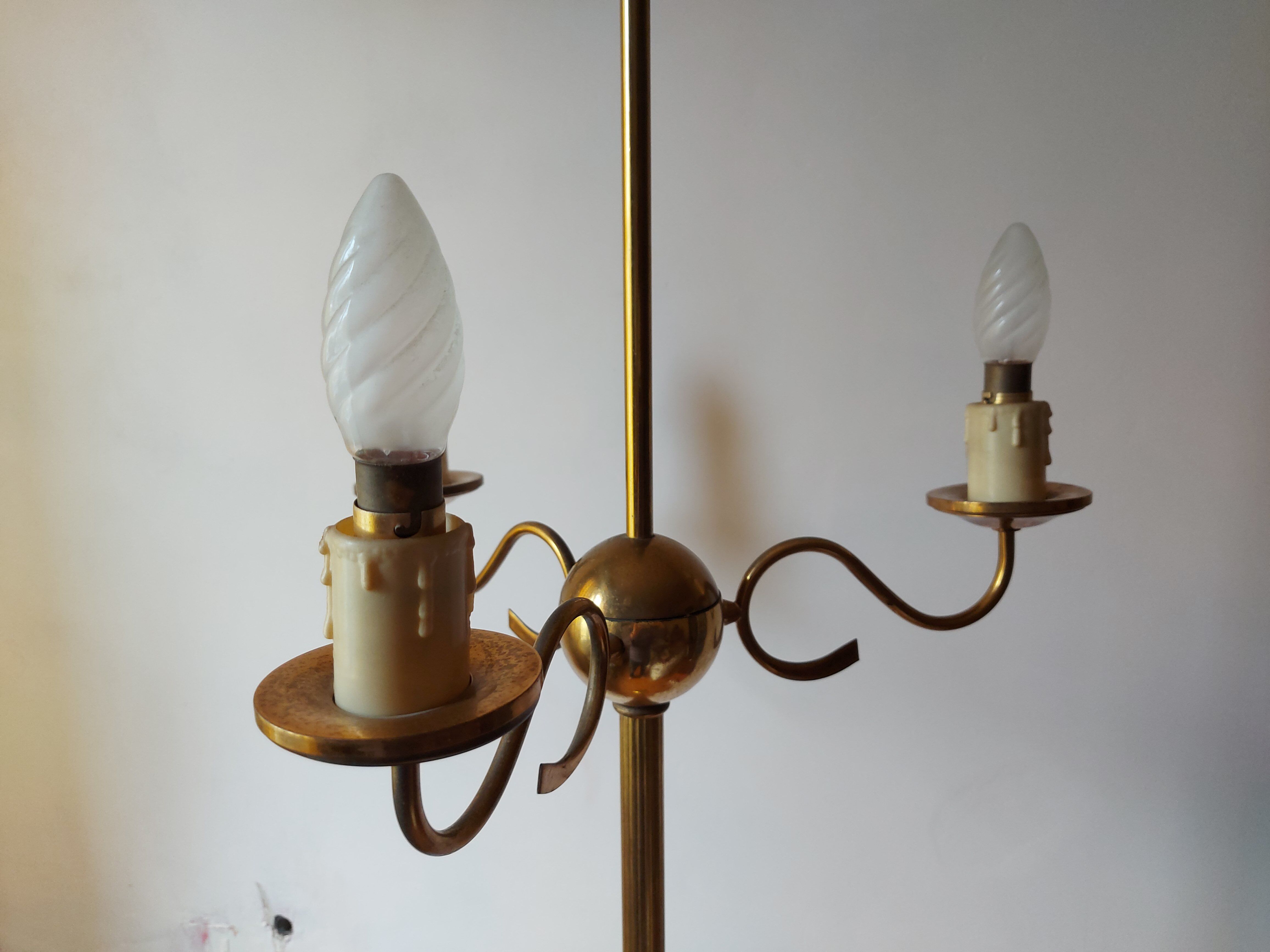 Vintage lamp lamp 3 brass lights