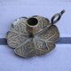Gold metal candle holder