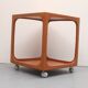 Table d'appoint cube des années 1960 en merisier, Wilhelm Renz