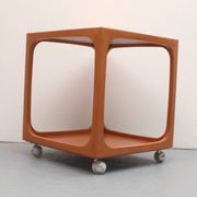 Table d'appoint cube des années 1960 en merisier, Wilhelm Renz