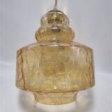 Amber glass pendant light
