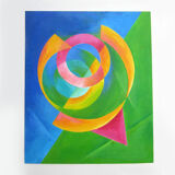 Abstract painting orphism style