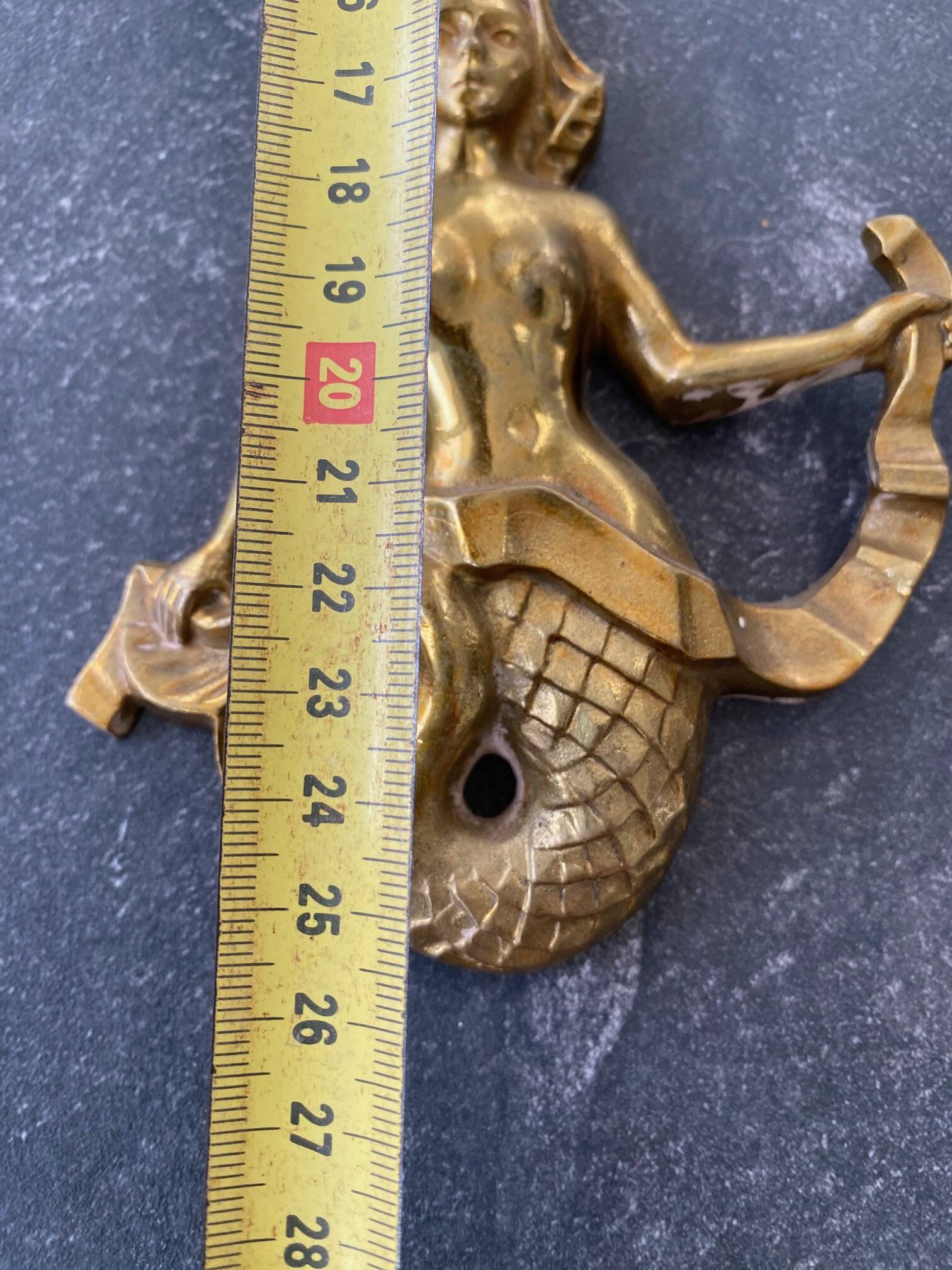 Pair of Guillemard bronze mermaid wall lights