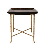Table en laque et bronze, Maison Baguès, années 1970