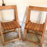 Pair of vintage folding chairs 1960's