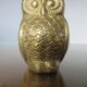 Owl, 70s golden brass owl
