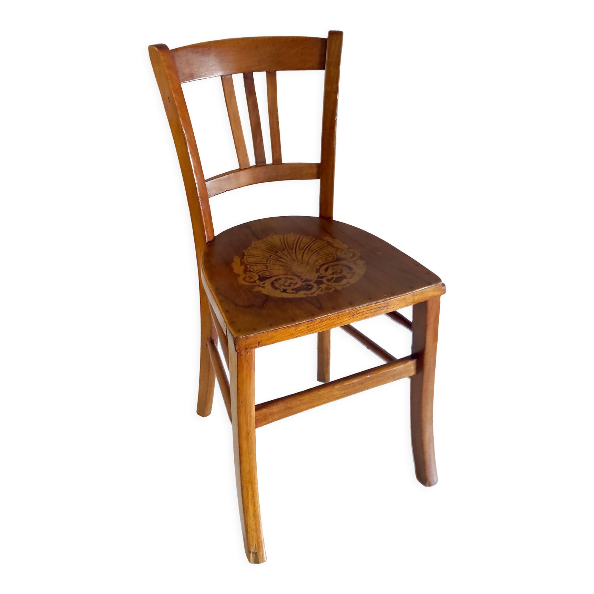 Bistro chair in solid beech – 50s/60s