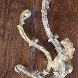 Patère laiton travaillé paire doubles crochets