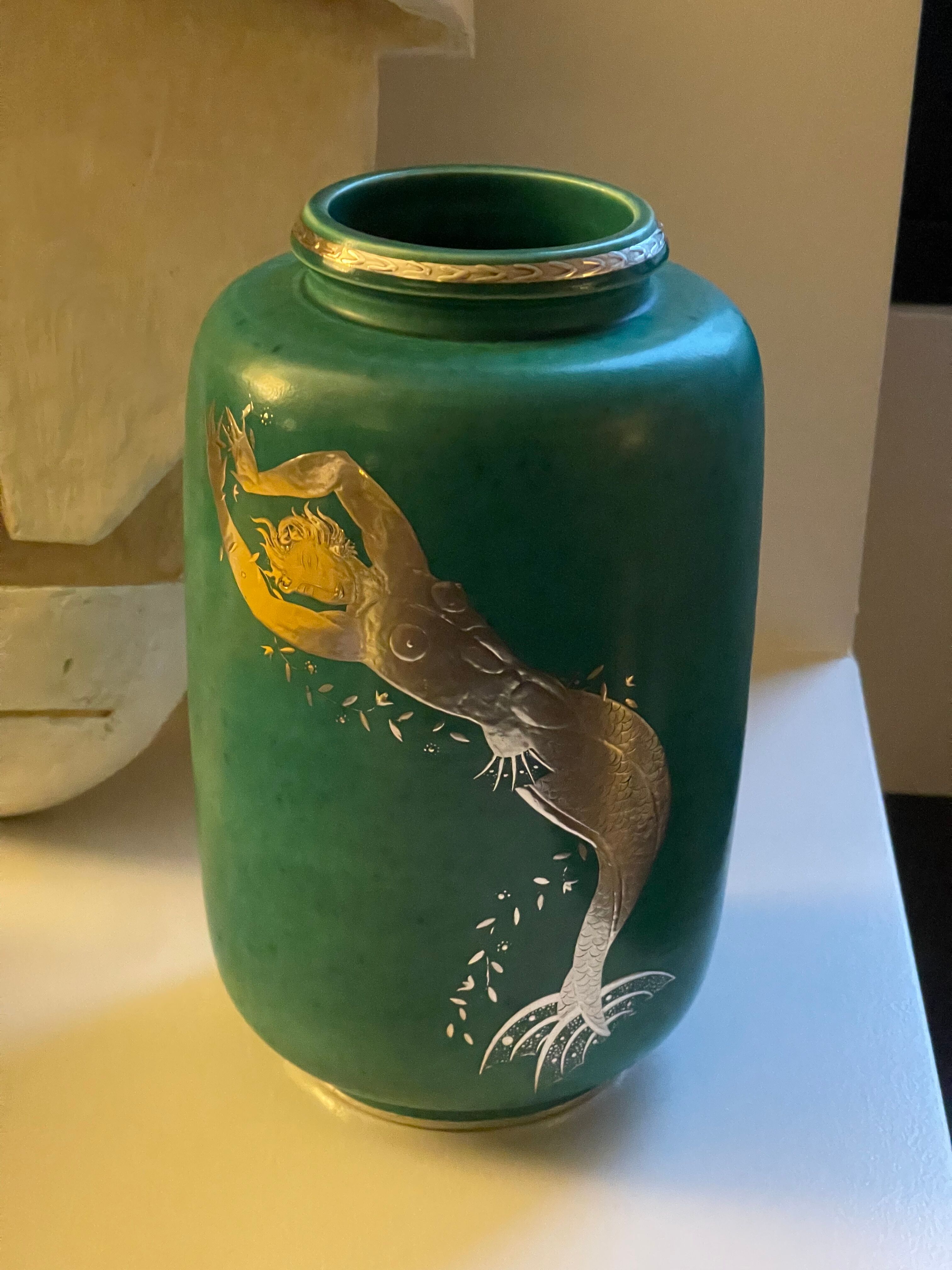 Vase Gustavsberg argenta wilhelm kage