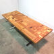 Table basse moderne du milieu du siècle sur la base chromée années 1960