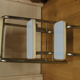Stepladder stool in sky blue formica Vintage