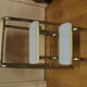Stepladder stool in sky blue formica Vintage