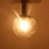 Textured Glass Ceiling Lamp by Glashütte Limburg Germany 1970s