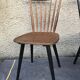 Set of 6 mismatched vintage chairs with bars and compass legs