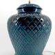 lampe en céramique bleue, France, Années 1950