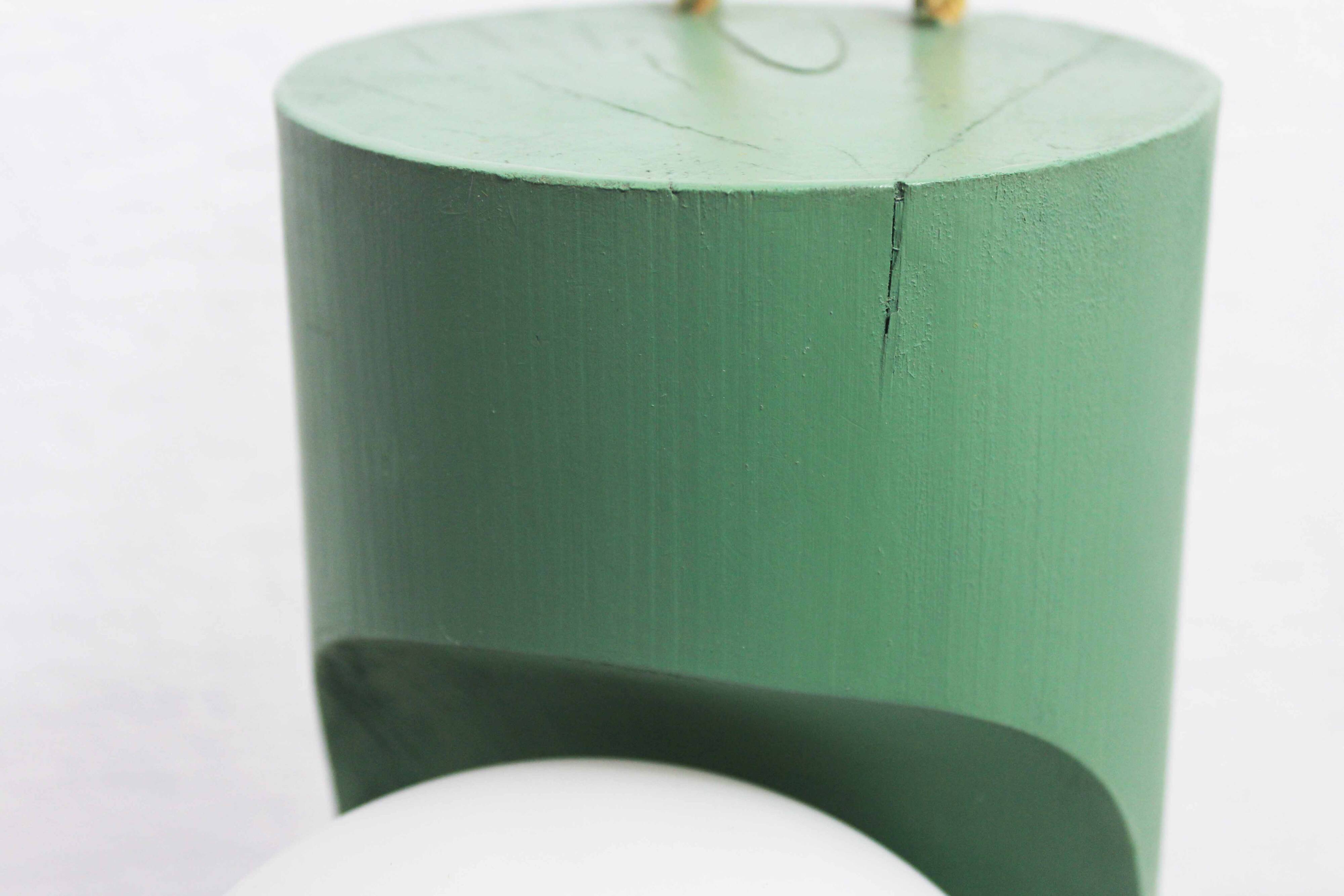 Table or hanging lamp, wood and glass, 1970