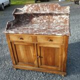 old bathroom cabinet / dressing table with marble