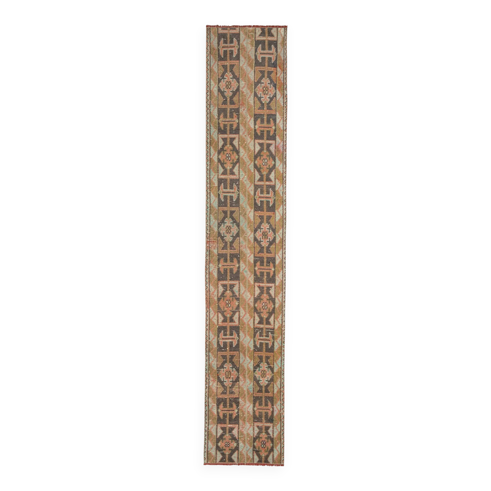Vintage Turkish hallway rug 50x263 cm