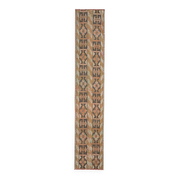 Vintage Turkish hallway rug 50x263 cm