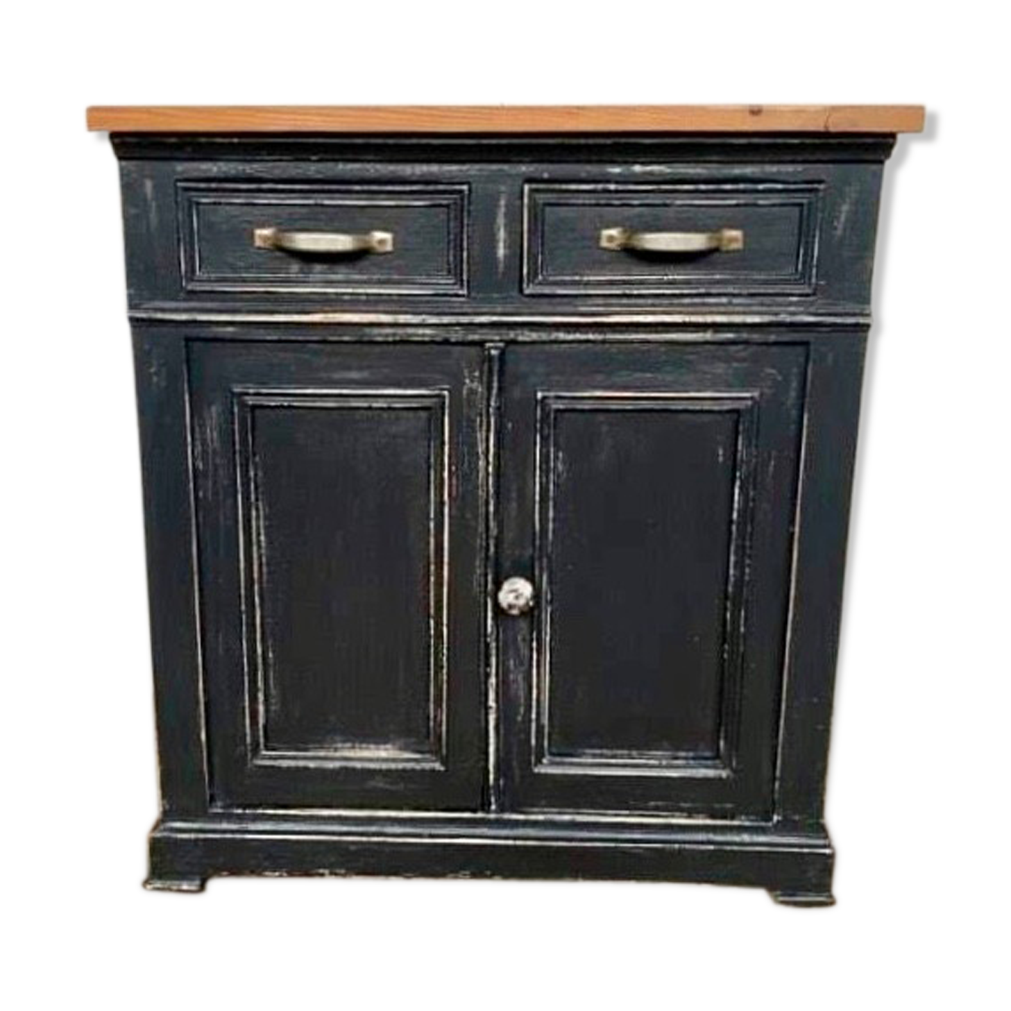 Craft furniture look industrial 2 doors 2 drawers raw tray early 2Xth
