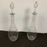 Paire de carafes à vin en cristal
