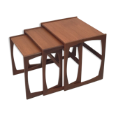 Série de 3 tables gigognes en teck