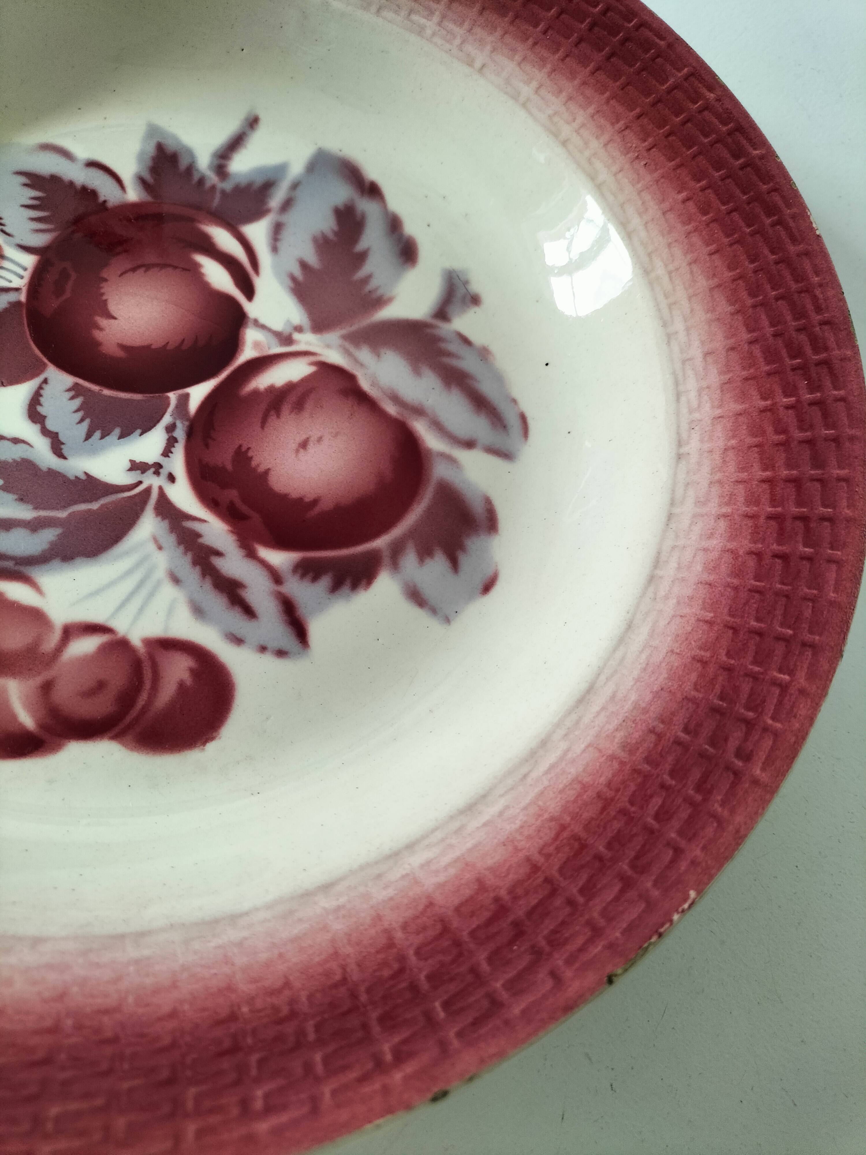 Vintage K&G Lunéville platter – “Red Fruits” design – 1930s/40s