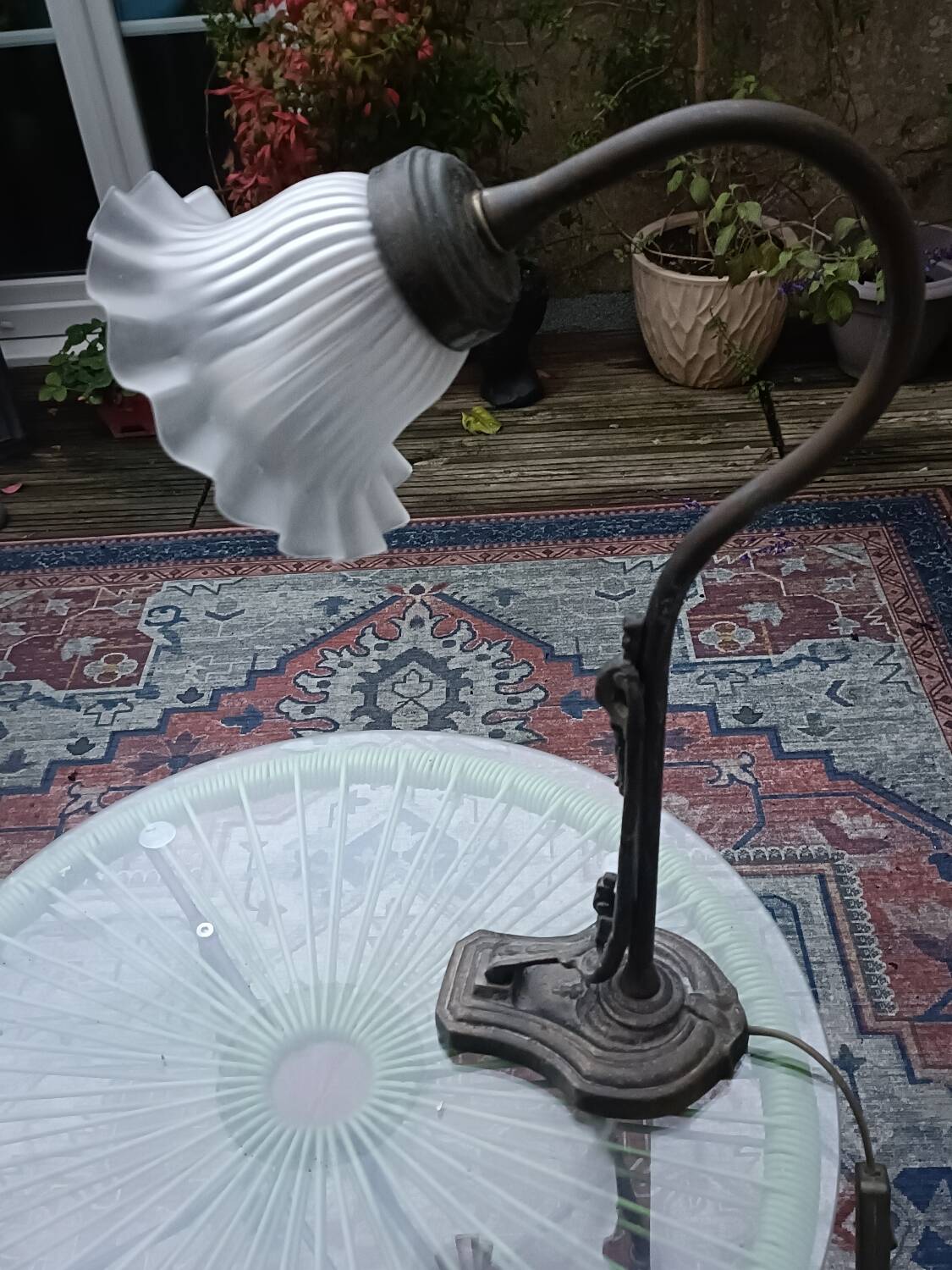 Art Deco gooseneck lamp