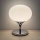 Opaline glass chromed steel & cast iron Space Age lamp by Kaiser Leuchten,