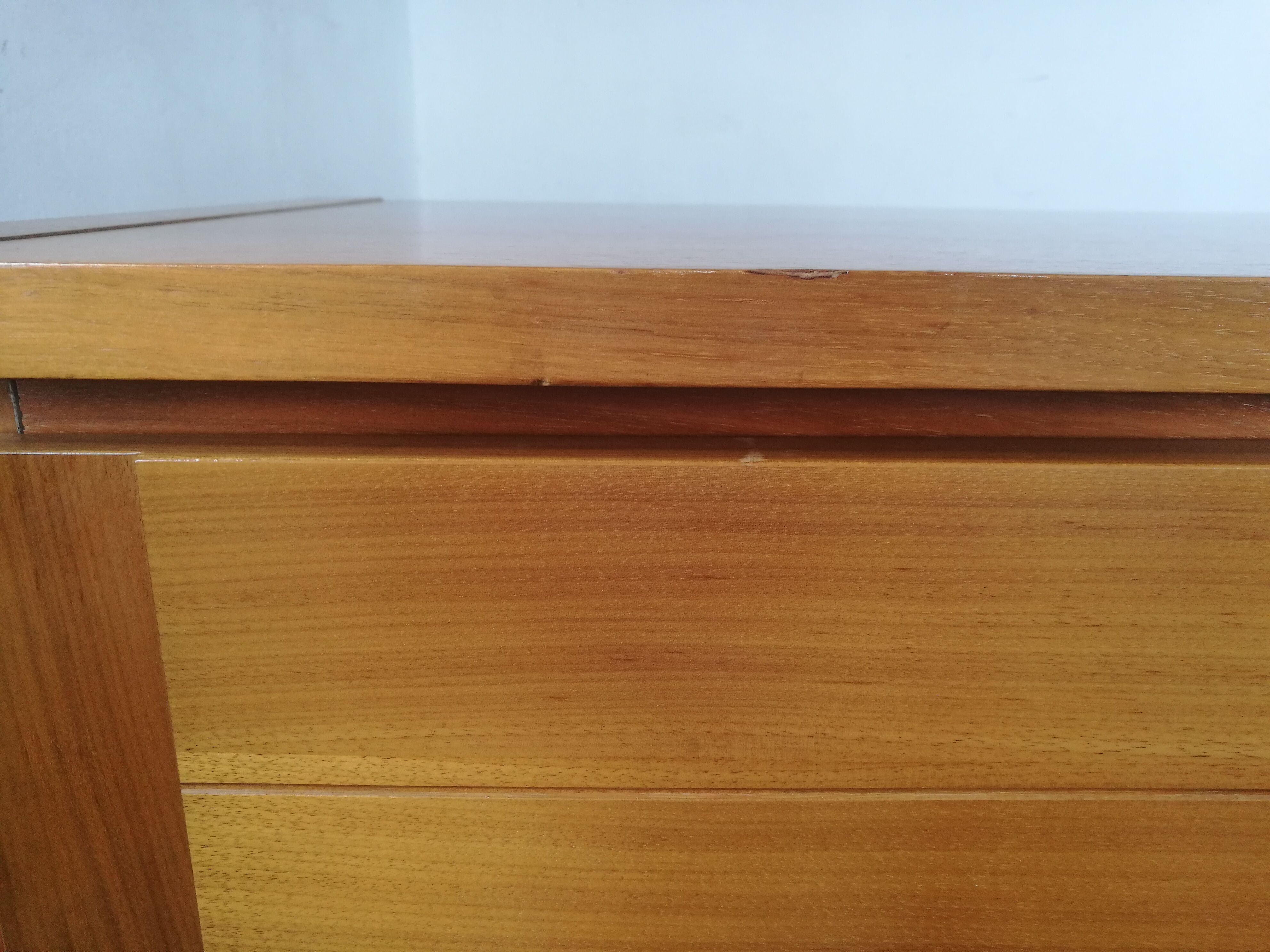 Large vintage row in blond wood