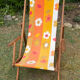 Vintage "Flower Power" Deckchair – 1970s Floral Fabric