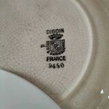 Set of 12 ironstone plates – Deep blue & red