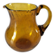 Petit pichet en verre bullé de Biot jaune doré
